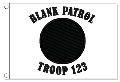 Blank Black Patrol Flag