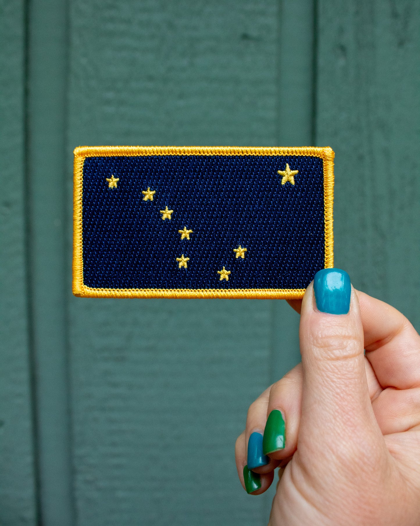 Alaska iron-on flag patch