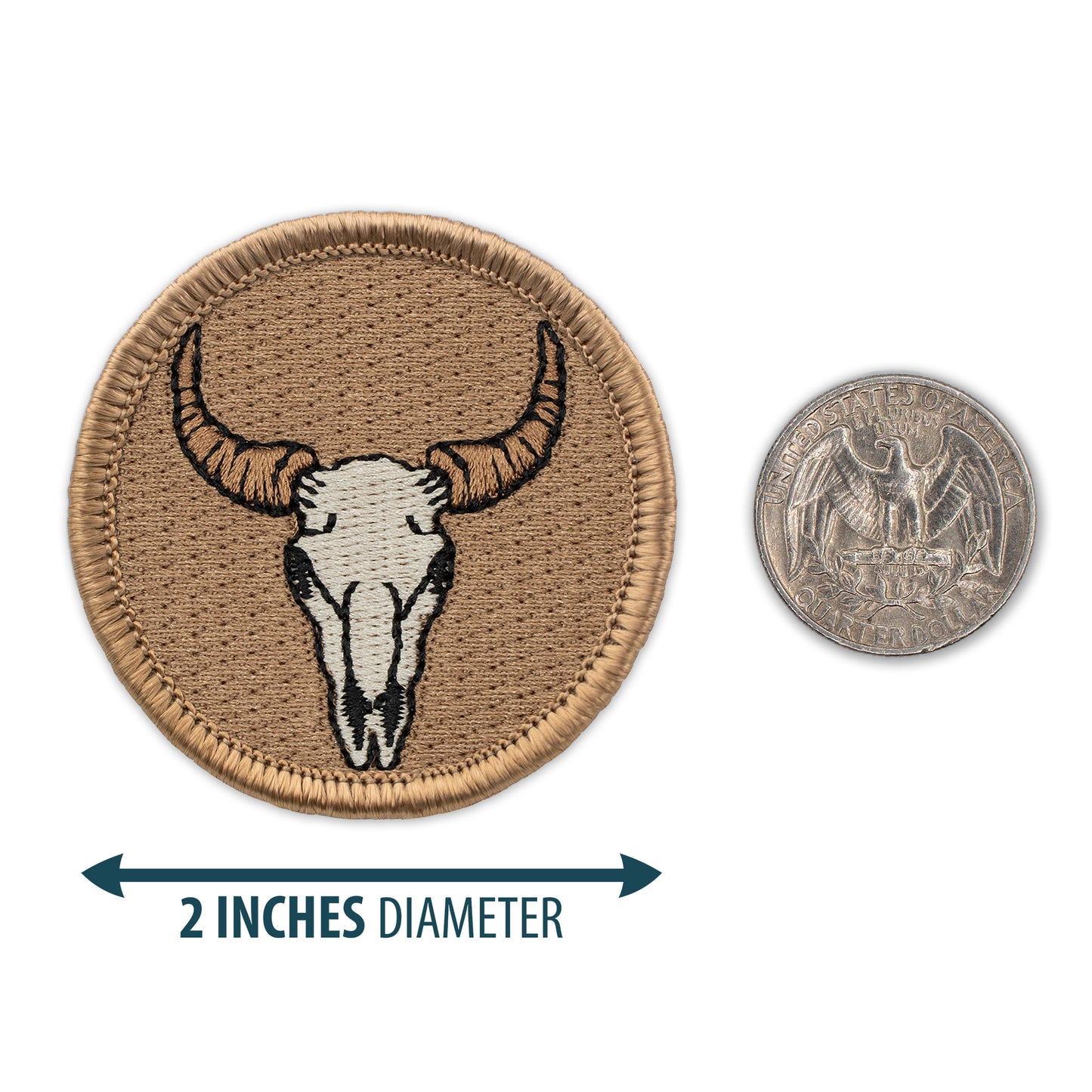Longhorn skull 2” embroidered scout patrol patches
