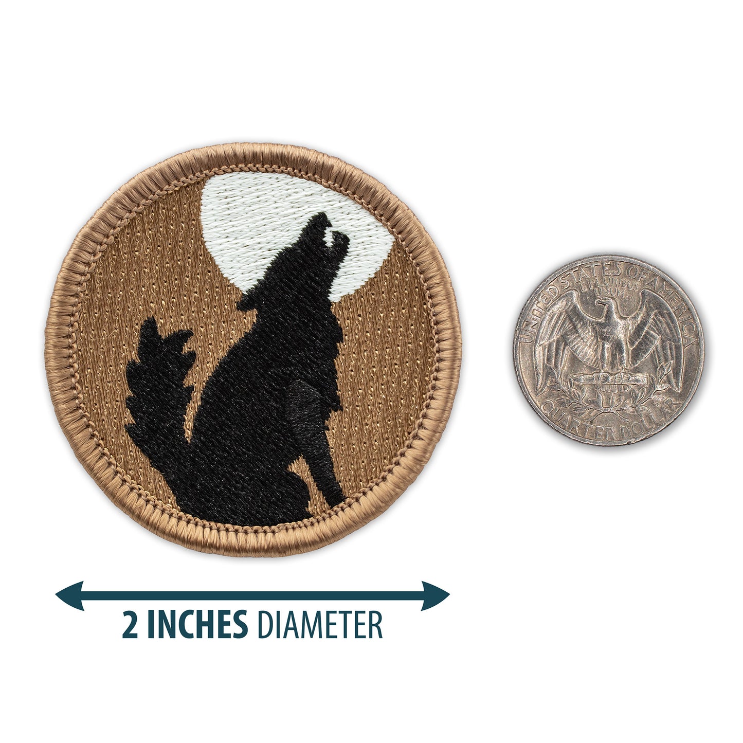 Howling Coyote 2” embroidered scout patrol patches
