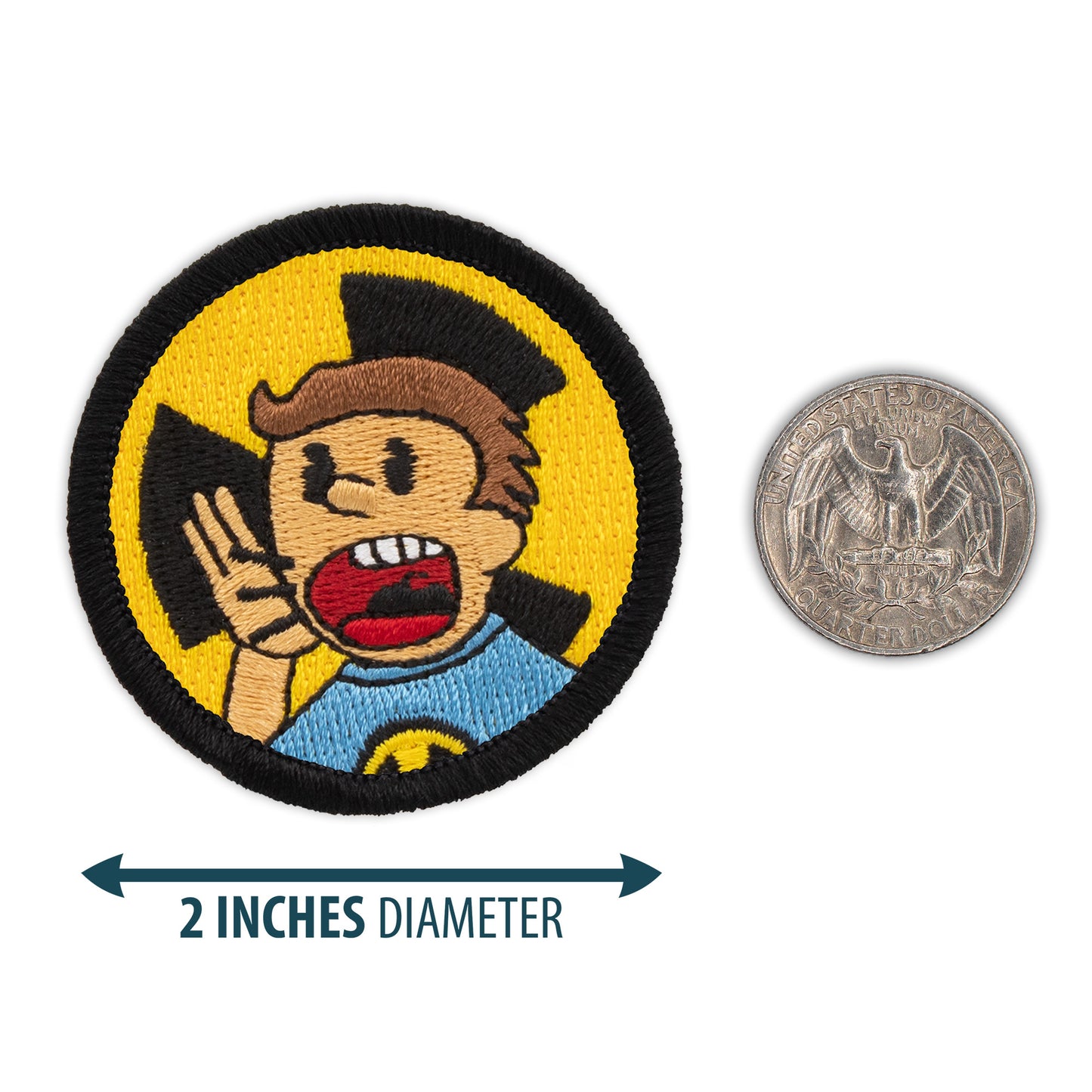 Shouting Nuclear 2” embroidered scout patrol patches