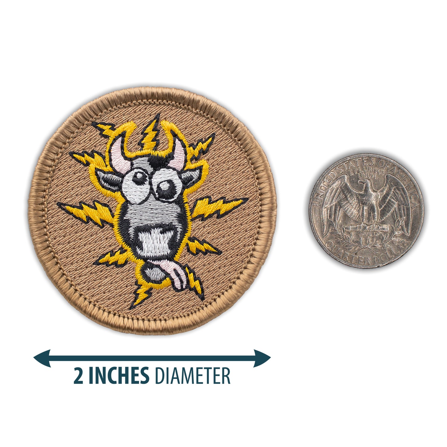 Electric Cow 2” embroidered scout patrol patches