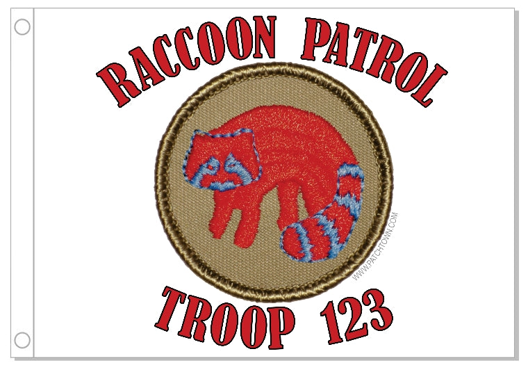 Raccoon Patrol Flag