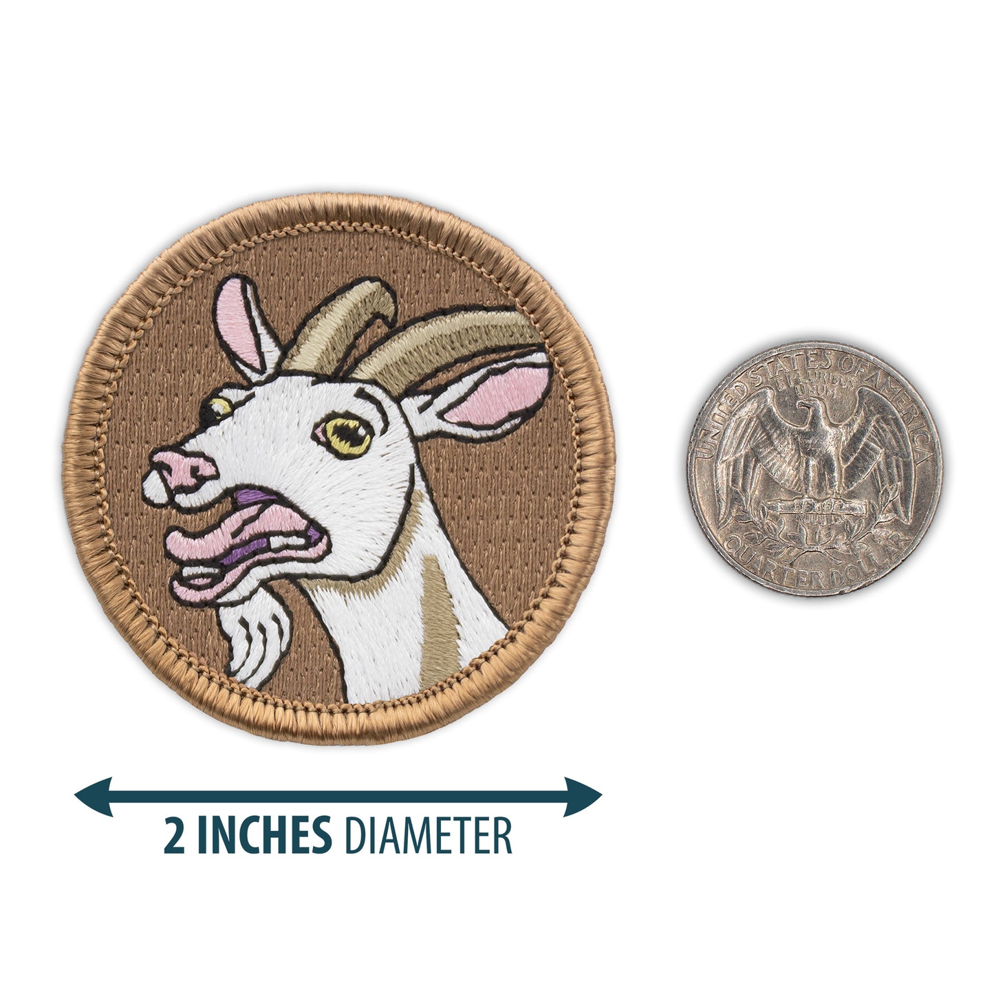 Screaming goat 2” embroidered scout patrol patches