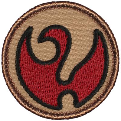 E063 Red & Black Unknown Patrol Patch