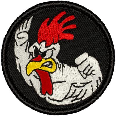 Angry Chicken Black Patrol Patch