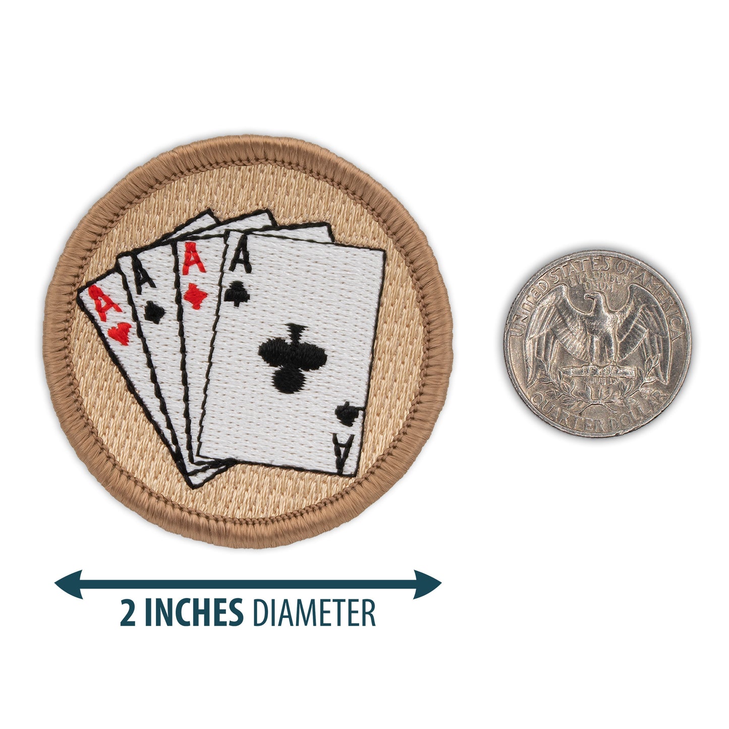 Four Aces 2” embroidered scout patrol patches