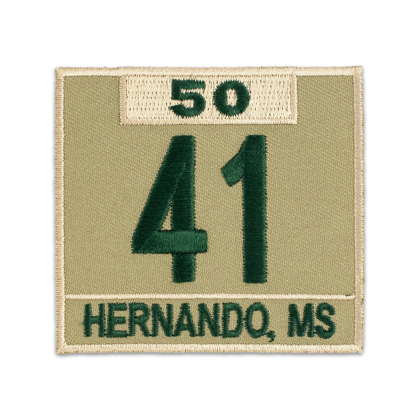 H) Khaki/Green Veteran Bar + Caption Numerals
