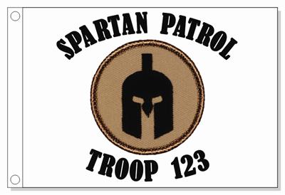 Spartan Silhouette Patrol Flag