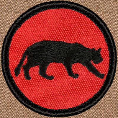 Retro Panther Patrol Patch (#008R) - Sew-on Scout Patch