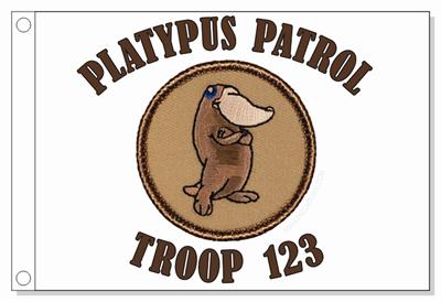 Brown Platypus Patrol Flag