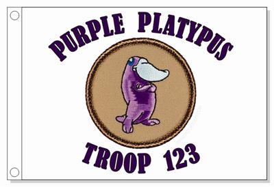Purple Platypus Patrol Flag