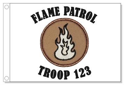 White Flame Patrol Flag