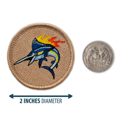 Flaming fish 2” embroidered scout patrol patches