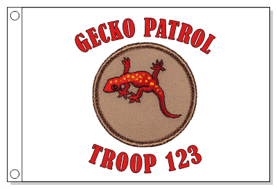 Red Gecko Patrol Flag