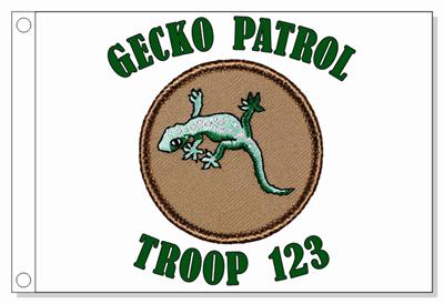 Green Gecko Patrol Flag