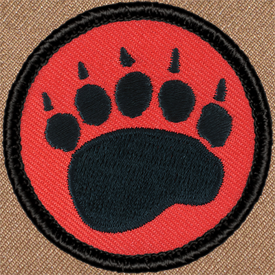 Retro Bear Claw (#028R) - Sew-on Scout Patch