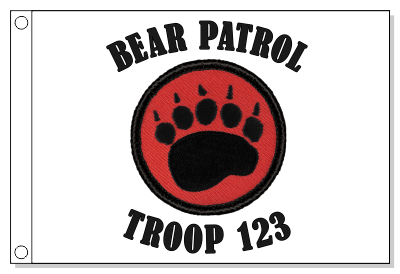 Retro Bear Claw Patrol Flag