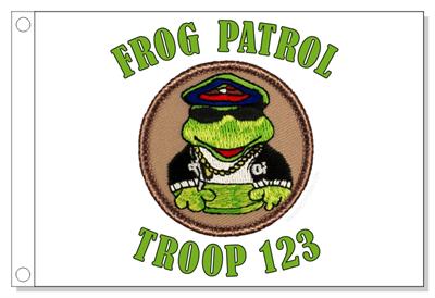 Gangsta' Frog Patrol Flag