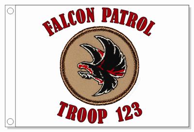Falcon Mascot Patrol Flag