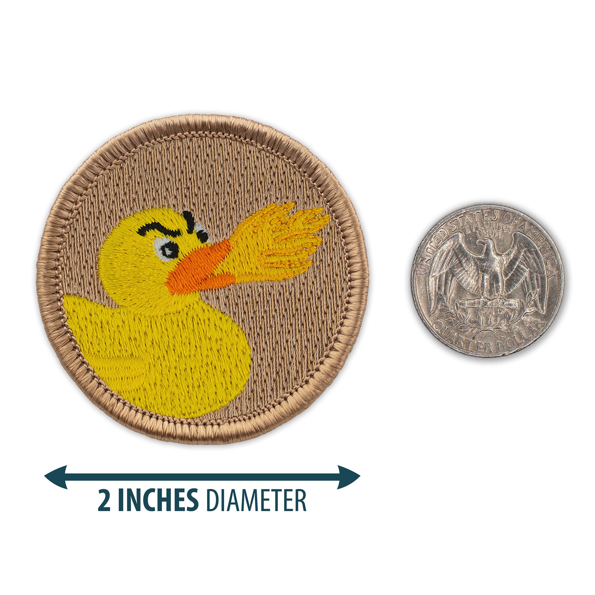 Flame-Breathing Duck 2” embroidered scout patrol patches