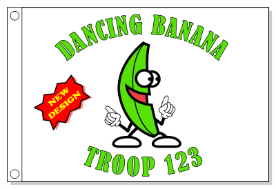 Green Dancing Banana Patrol Flag