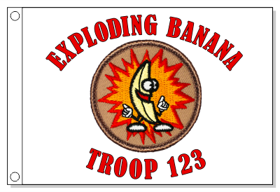 Exploding Dancing Banana Patrol Flag