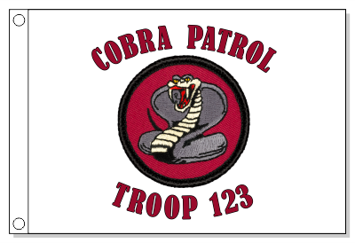 Maroon Cobra Patrol Flag