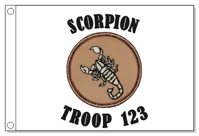 Silver Scorpion Patrol Flag