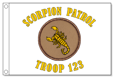 Gold Scorpion Patrol Flag