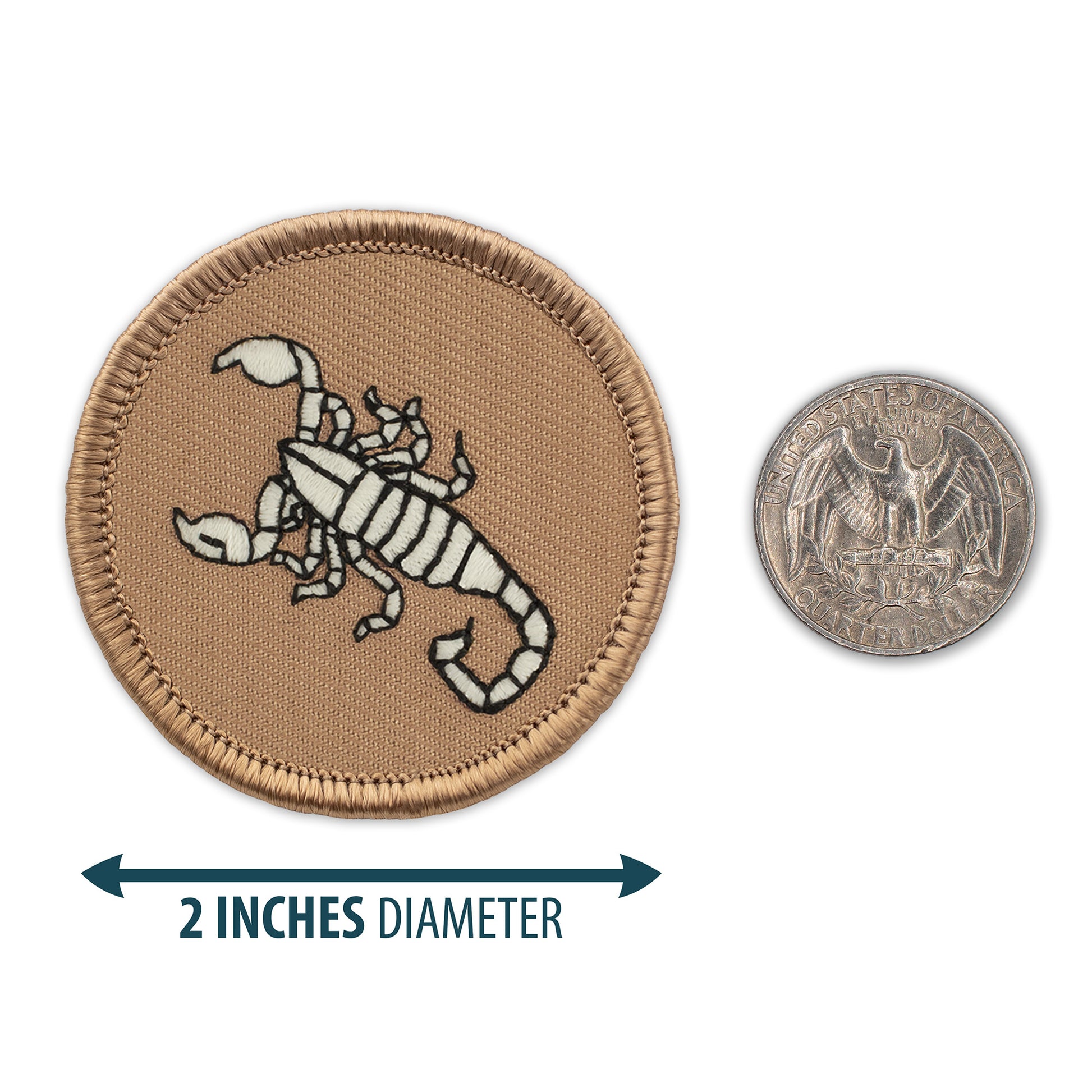 radioactive scorpion 2” embroidered scout patrol patches