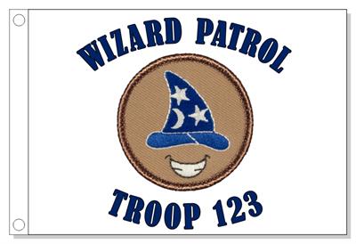 Happy Wizard Patrol Flag