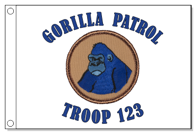 Blue Gorilla Patrol Flag