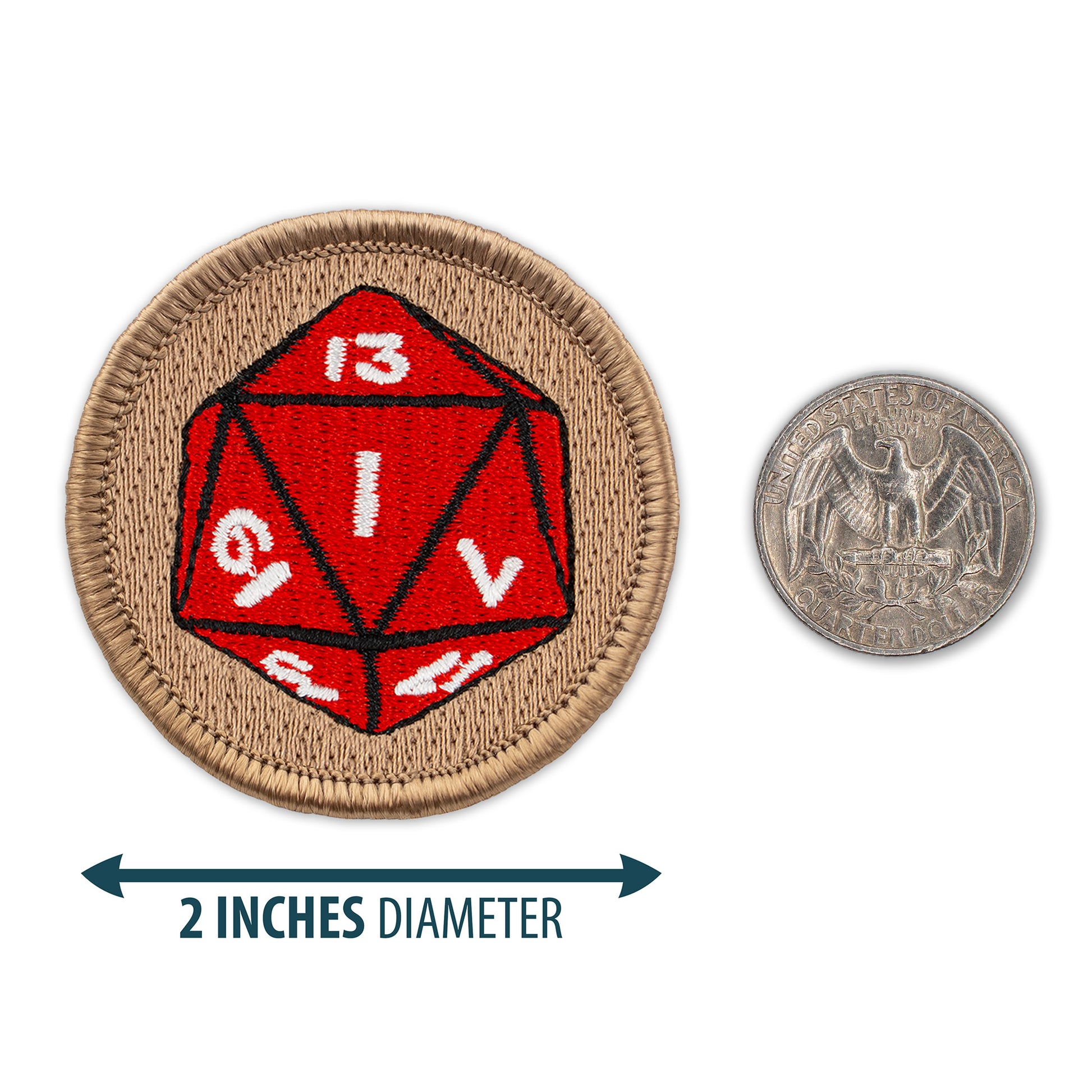 Natural 1 2” embroidered scout patrol patches