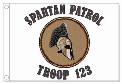 Spartan Helmet Patrol Flag