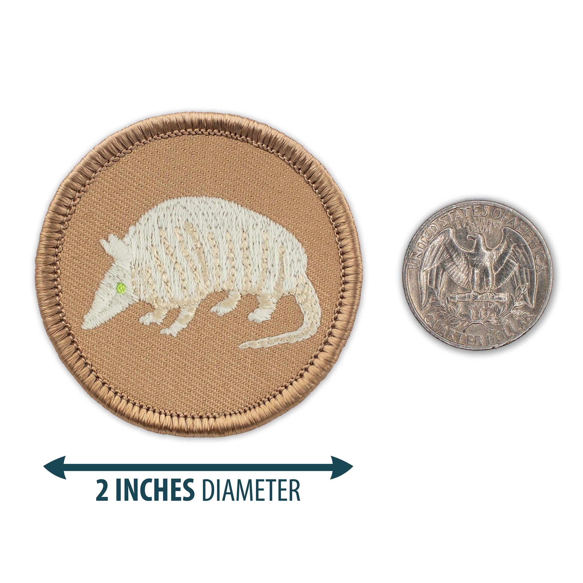 radioactive armadillo 2" embroidered scout patrol patches