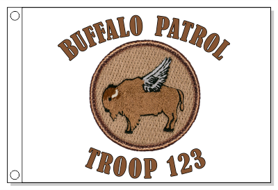 Flying Buffalo Brown Patrol Flag
