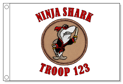 Ninja Shark Patrol Flag