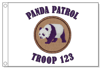 Purple Panda Patrol Flag