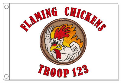 Flaming Chicken Patrol Flag