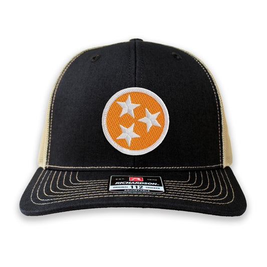 Orange & White Tennessee Tristar Ball Cap or Trucker Hat