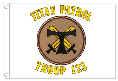 Gold Titan Patrol Flag