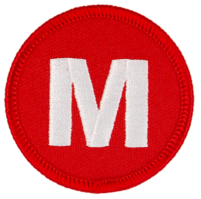 Red & White M Patrol Patch