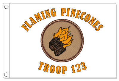 Flaming Pinecones Patrol Flag