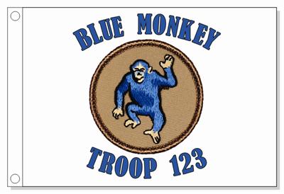 Blue Monkey Patrol Flag