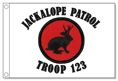 Retro Jackalope Patrol Flag