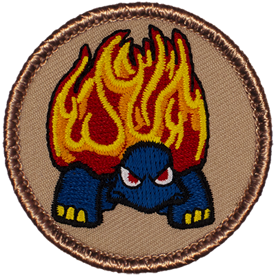 Blue Flaming Turtle Patrol Patch