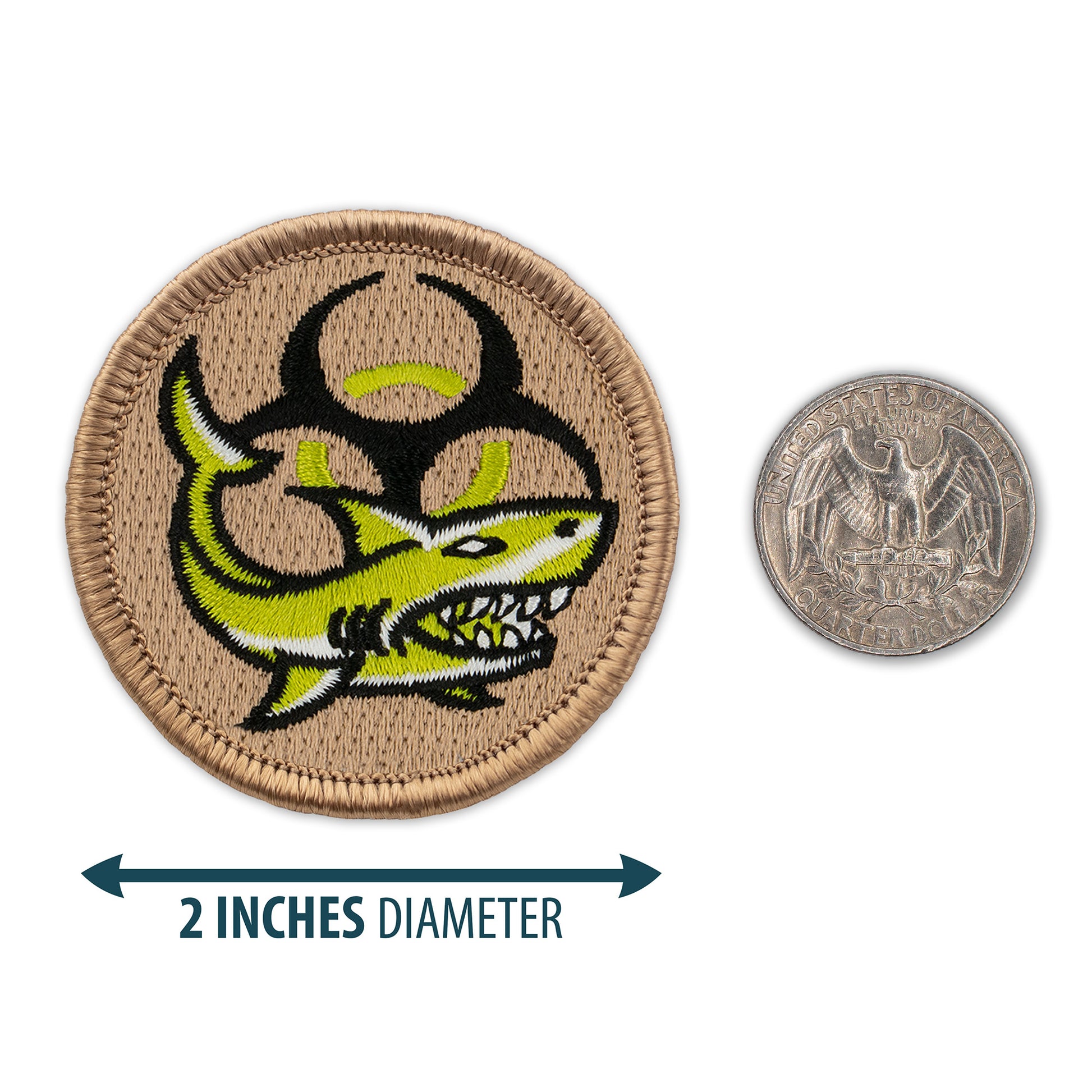 Biohazard Shark 2” embroidered scout patrol patches