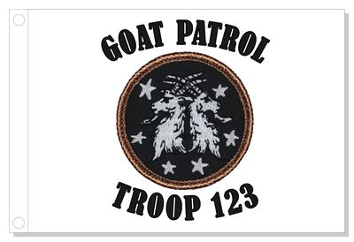 Goats In Space Patrol Flag
