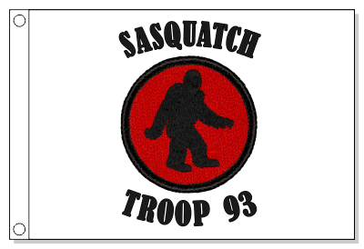 Retro Bigfoot/Yeti Patrol Flag
